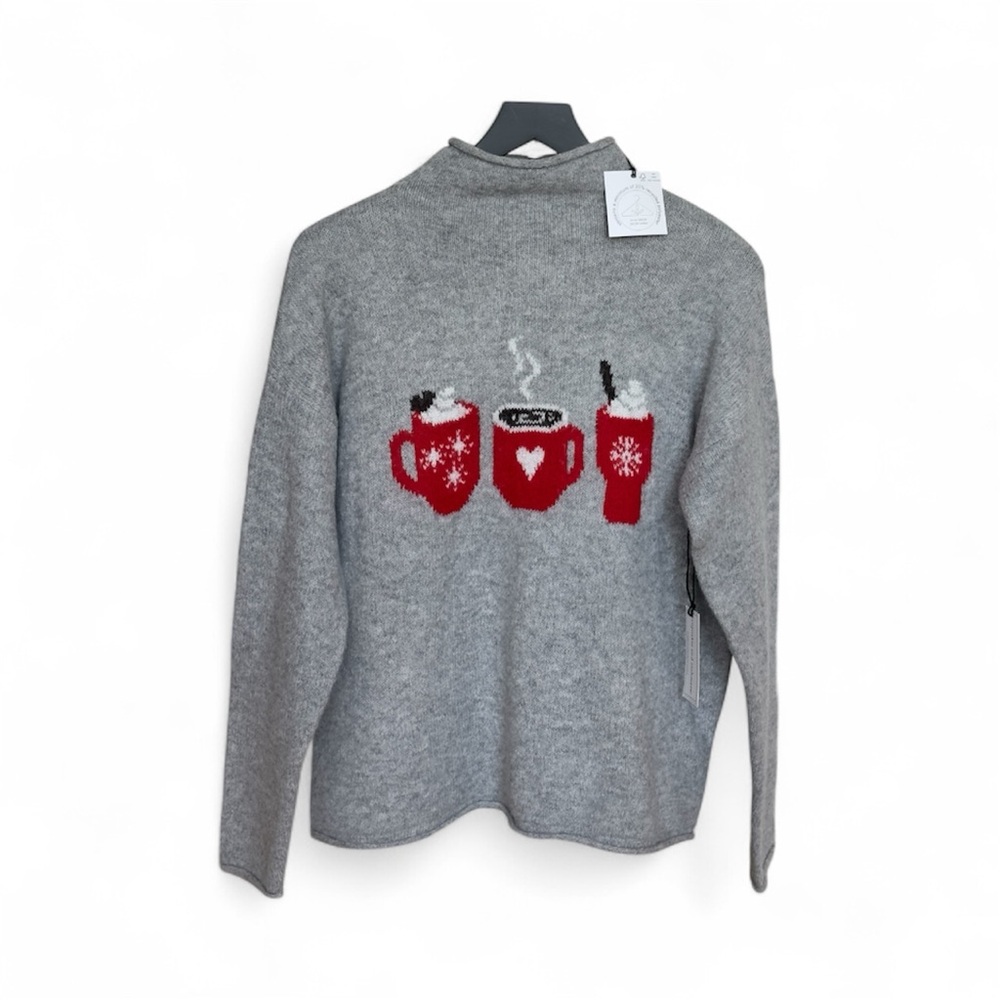 cupcakes & cashmere Heather Gray Turtleneck Sweater